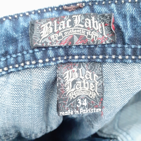 Blac Label Mens Jeans 34x34 Distressed 175 - Picture 5 of 6